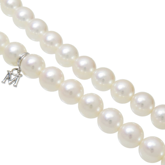 MIKIMOTO/ミキモト】 Mチャーム付 アコヤ真珠 7.0～7.4mm ネックレス シルバー 32.6g 42cm レディース 【中古 –  真子質店 PawnShopMAKO