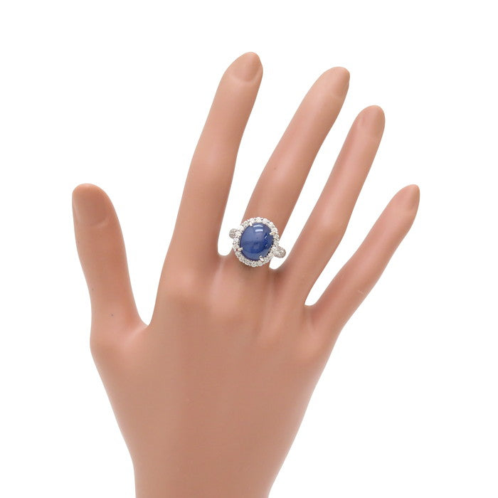 9号 スター効果 スターサファイア 9.876ct ダイヤモンド 計1.00