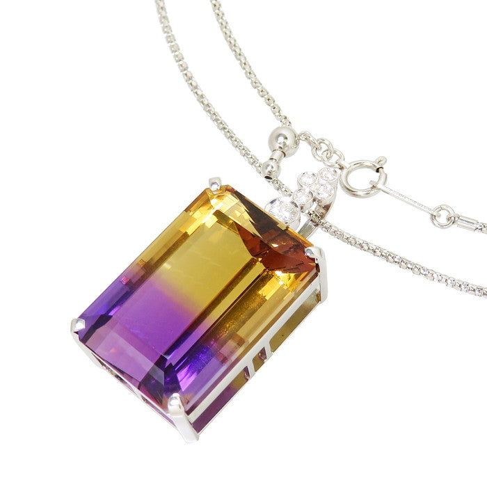 アメトリン/バイカラークォーツ 42.38ct ダイヤモンド 計0.17ct ネックレス K18WGホワイトゴールド 18金 17.3g 47cm レディース
【中古】【真子質店】【NN】




【YYx】