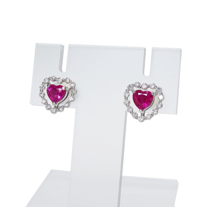 スタッド ハート ルビー 0.42×2ct ダイヤモンド 計0.16×2ct ピアス Pt900プラチナ 1.9g レディース
【中古】【真子質店】【NN】




【MoKT】