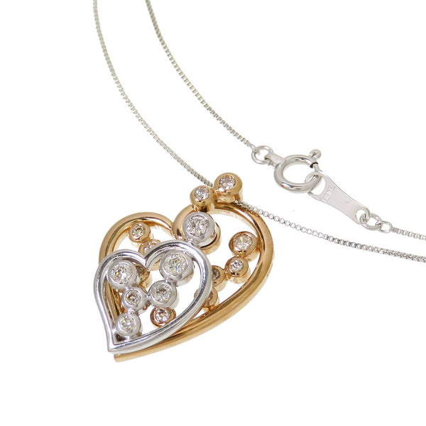 ハート スイング コンビ ダイヤモンド 計0.36ct ネックレス K18PGピンクゴールド 18金/K18WGホワイトゴールド 18金 5.6g 40cm レディース
【中古】【真子質店】【NN】




【DTS】