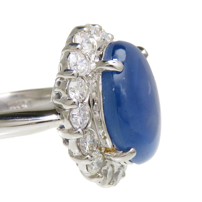 12.5号 スター効果 スターサファイア 14.73ct ダイヤモンド 計1.62ct