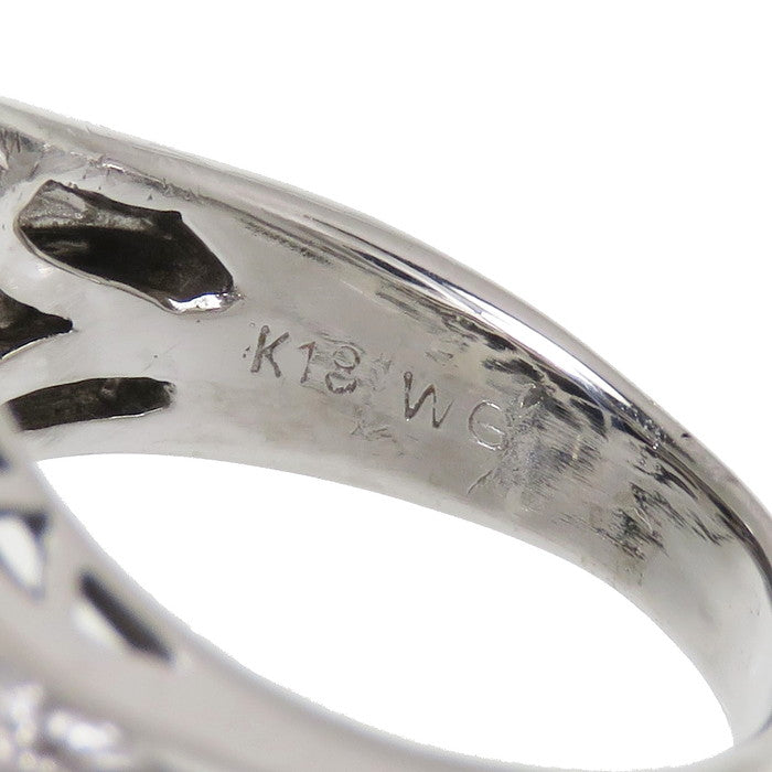 13号 オニキス ダイヤモンド 計0.58ct リング・指輪 K18WGホワイト