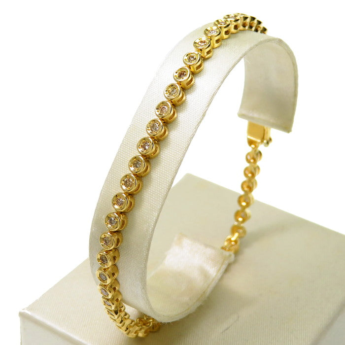 テニス ダイヤモンド 計3.00ct ブレスレット K18PGピンクゴールド 18金 