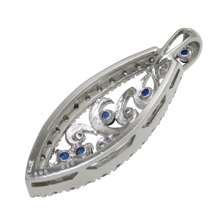 サファイア 計0.39ct ダイヤモンド 計0.50ct ペンダントトップ K18WG