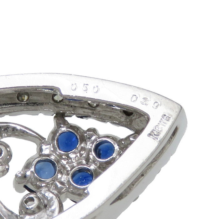 サファイア 計0.39ct ダイヤモンド 計0.50ct ペンダントトップ K18WG