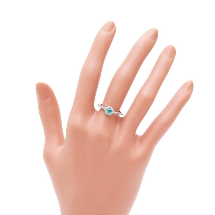11号 パライバトルマリン 0.16ct ダイヤモンド 計0.36ct リング・指輪 