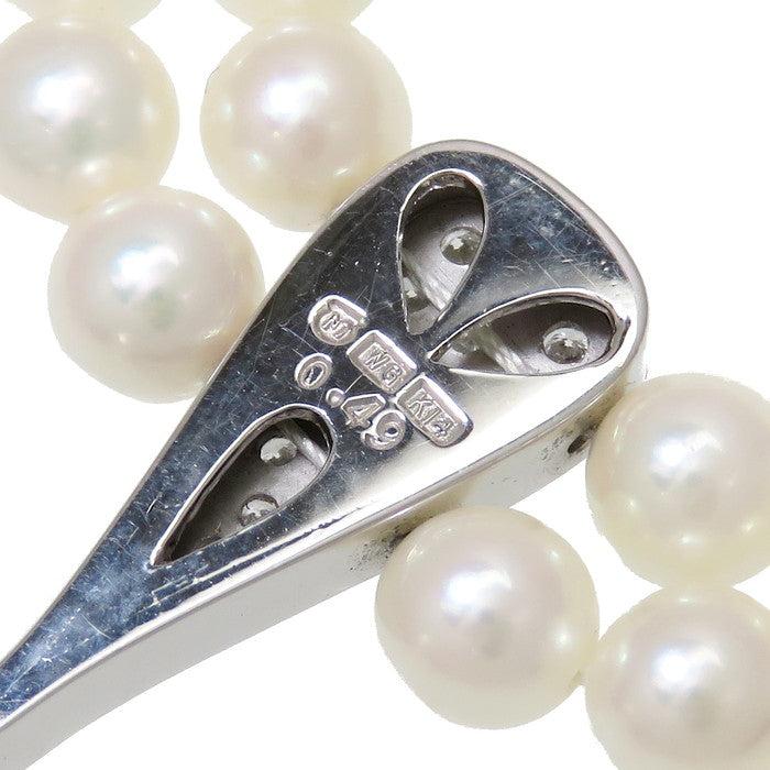 MIKIMOTO/ミキモト】 2連 アコヤ真珠 5.5~6mm 白蝶真珠 10mm ダイヤモンド 計0.49ct ネックレス K14WGホ –  真子質店 PawnShopMAKO