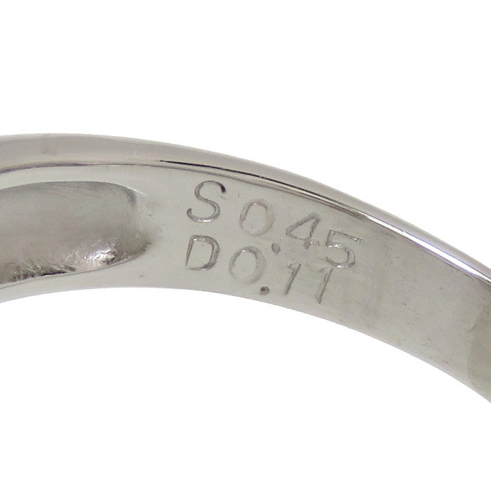 11号 コンビ アクアマリン サファイア 0.45ct ダイヤモンド 計0.11ct