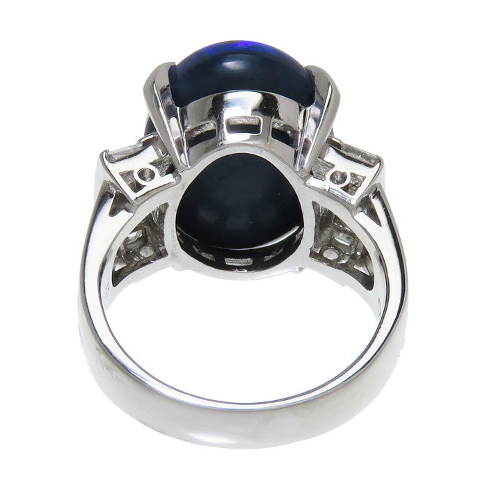 11.5号 ブラックオパール 8.51ct ダイヤモンド 計0.51ct リング・指輪 