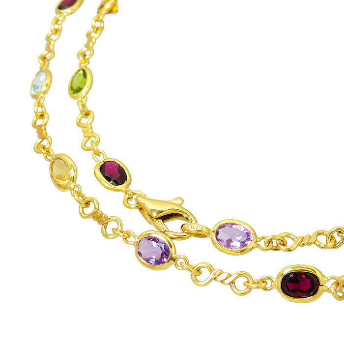 ステーションデザイン ▲一部石欠け ガーネット/アメジスト/ペリドット シトリン/ブルートパーズ ネックレス K18ゴールド 18金 15.7g 42cm レディース
【中古】【真子質店】【NN】




【MiDK】