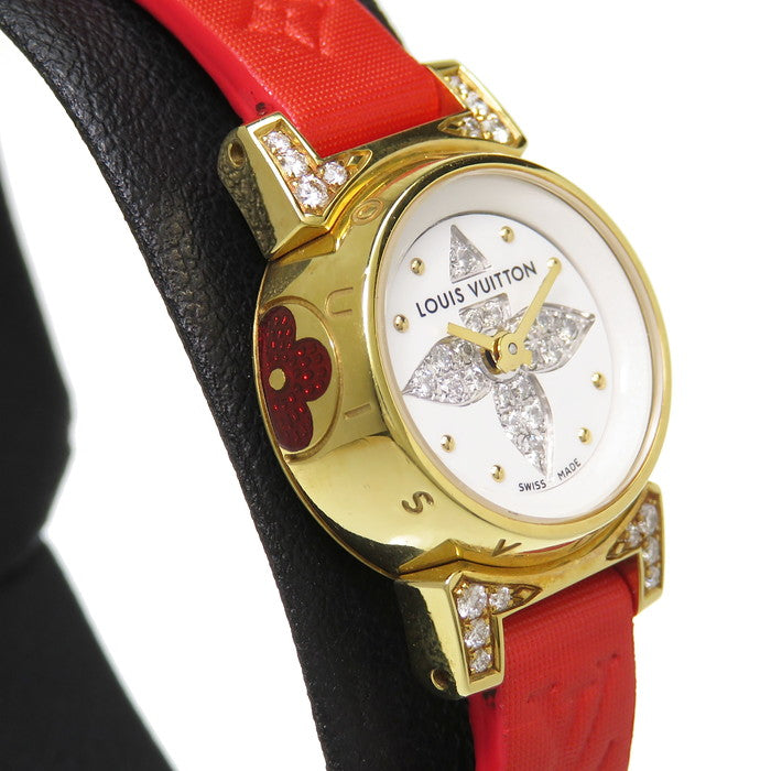 LOUIS VUITTON/ルイ・ヴィトン】 Tambour Bijou/タンブール ビジュ Q151L 腕時計 K18YGイエローゴール –  真子質店 PawnShopMAKO