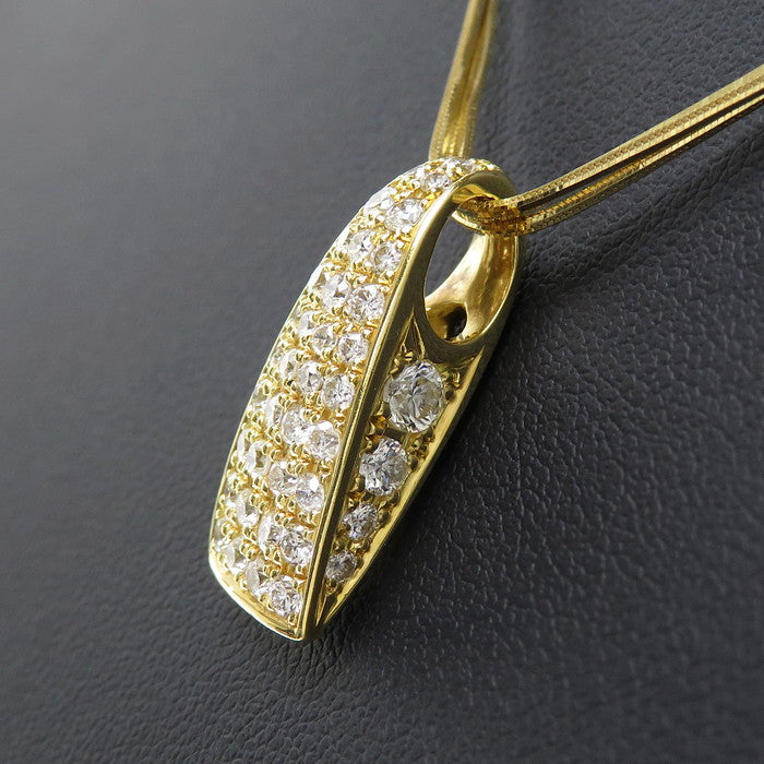 K18 ネックレス ネックレス 三連 ダイヤ MIKIMOTO - ミキモト K18 三連