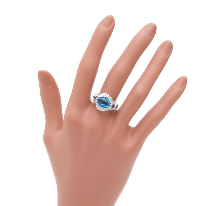 11号 ブルートパーズ 3.62ct サファイア 計0.75ct ダイヤモンド 計0.50