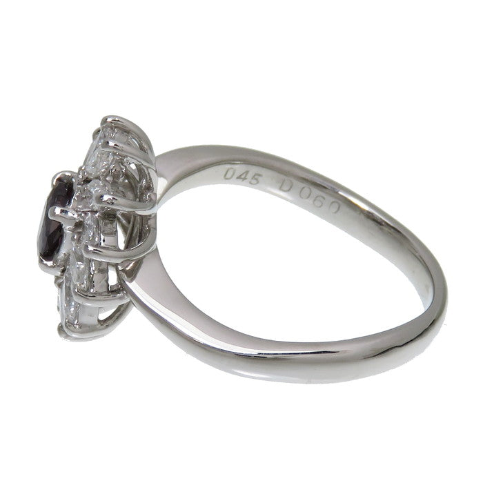 13.5号 アレキサンドライト 0.45ct ダイヤモンド 計0.60ct リング