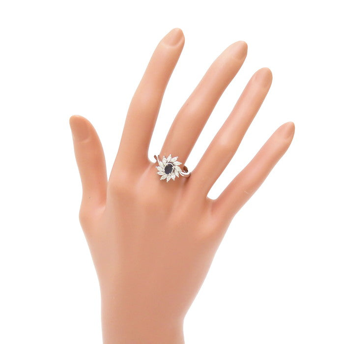 13.5号 アレキサンドライト 0.45ct ダイヤモンド 計0.60ct リング