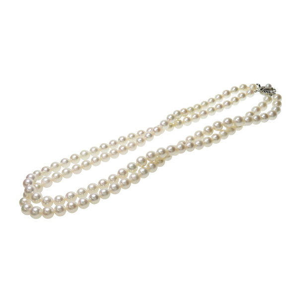 2連 アコヤ真珠 7.6～8mm ネックレス シルバー 77.2g 44cm レディース
【中古】【真子質店】【NN】




【MaKD】