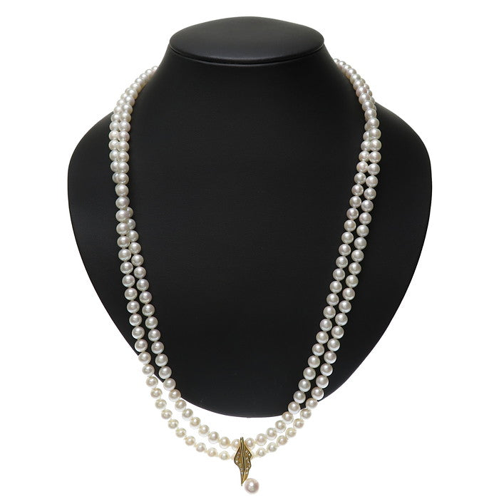 2連 ロング アコヤ真珠 6.0~6.5mm/9.3mm ダイヤモンド 計0.11/計0.07ct ネックレス K18ゴールド 18金 78.2g 最短63cm レディース
【中古】【真子質店】【NN】




【SMoK】