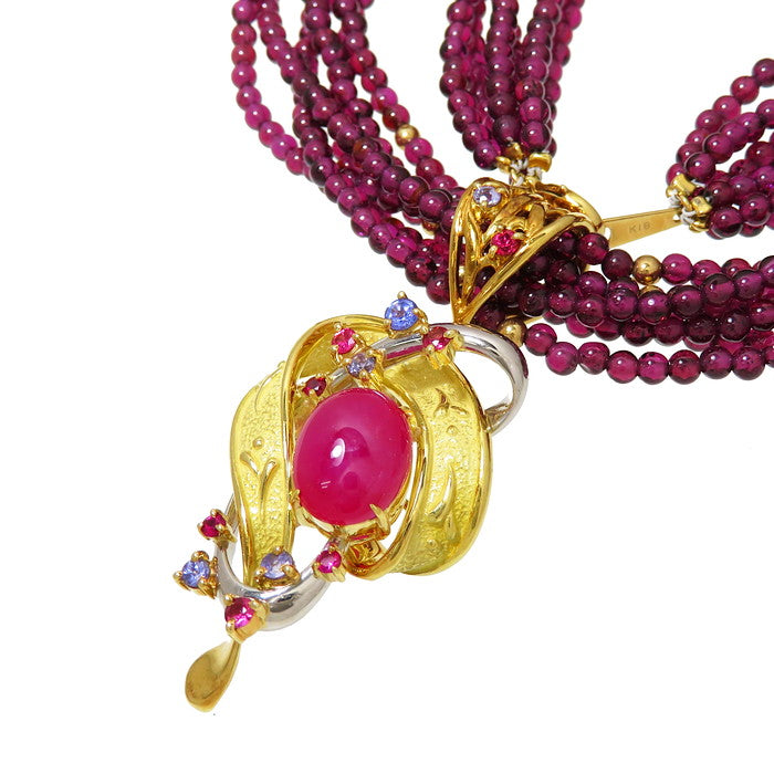 【DESIGNER JEWELRY/作家ジュエリー】 藤平卓 ブローチ兼用 6連 中央 ルビー 6.16ct マルチ石 ガーネット ネックレス K18ゴールド 18金/Pt900プラチナ 69.2g 42cm レディース
【中古】【真子質店】【NN】




【IKIY】