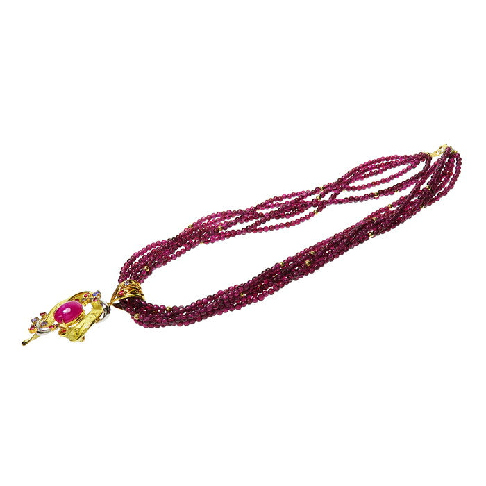 【DESIGNER JEWELRY/作家ジュエリー】 藤平卓 ブローチ兼用 6連 中央 ルビー 6.16ct マルチ石 ガーネット ネックレス K18ゴールド 18金/Pt900プラチナ 69.2g 42cm レディース
【中古】【真子質店】【NN】




【IKIY】