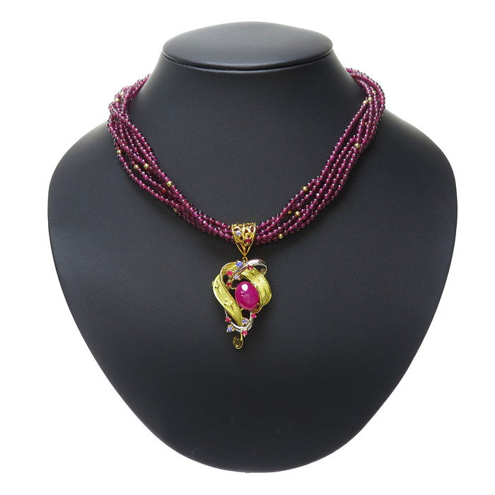 【DESIGNER JEWELRY/作家ジュエリー】 藤平卓 ブローチ兼用 6連 中央 ルビー 6.16ct マルチ石 ガーネット ネックレス K18ゴールド 18金/Pt900プラチナ 69.2g 42cm レディース
【中古】【真子質店】【NN】




【IKIY】