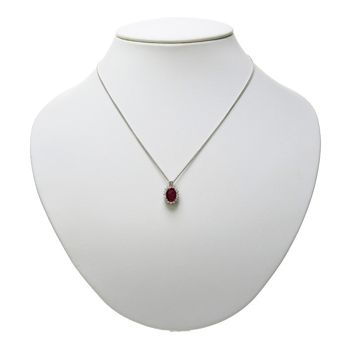 ルビー 1.24ct ダイヤモンド 計0.41ct ペンダントトップ Pt900プラチナ 