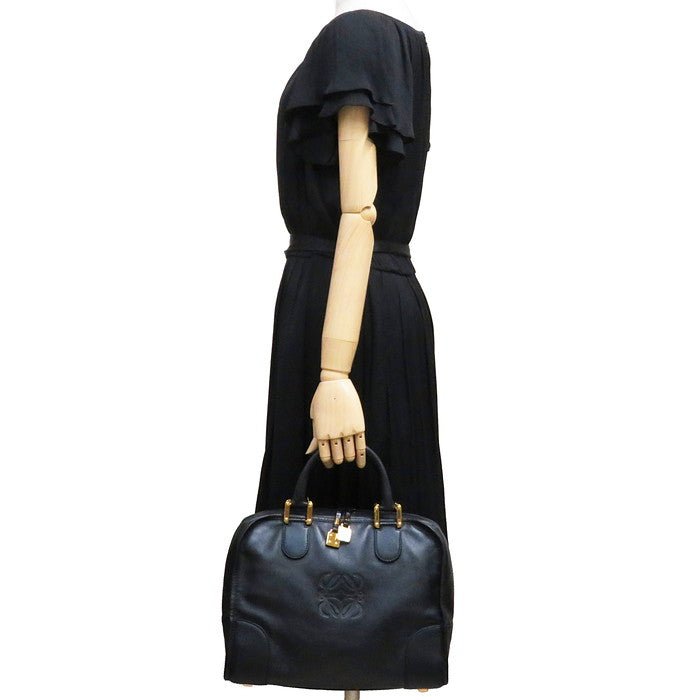 LOEWE アマソナ32 ハンドバッグ オールブラック LOEWE/ロエベ】 アマソナ32 ハンドバッグ レザー ブラック レディース