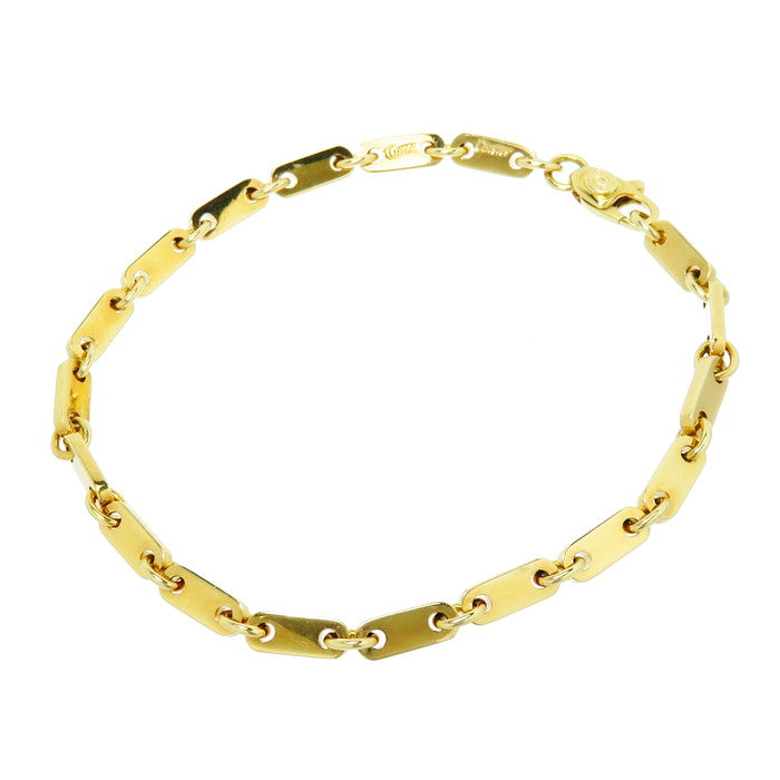 K18 18金 フィガロ ブレスレット 19cm CARTIER カルティエ フィガロ ブレスレット 18金 K18イエローゴールド