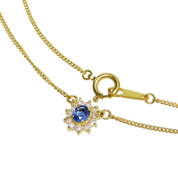 サファイア 0.24ct ダイヤモンド 計0.15ct ネックレス K18ゴールド 18金 2.7g 直線41cm レディース
【中古】【真子質店】【NN】




【TxS】