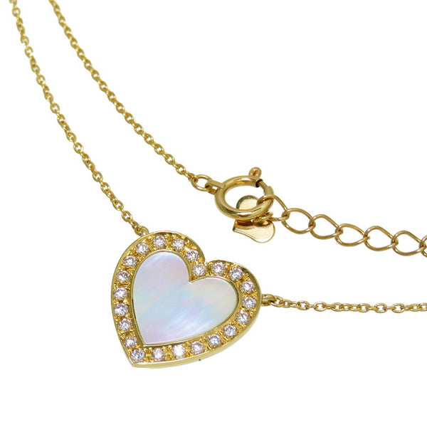 ハート ホワイトシェル ダイヤモンド 計0.25ct ネックレス K18ゴールド 18金 4.6g 全長43cm レディース
【中古】【真子質店】【NN】




【MaSY】