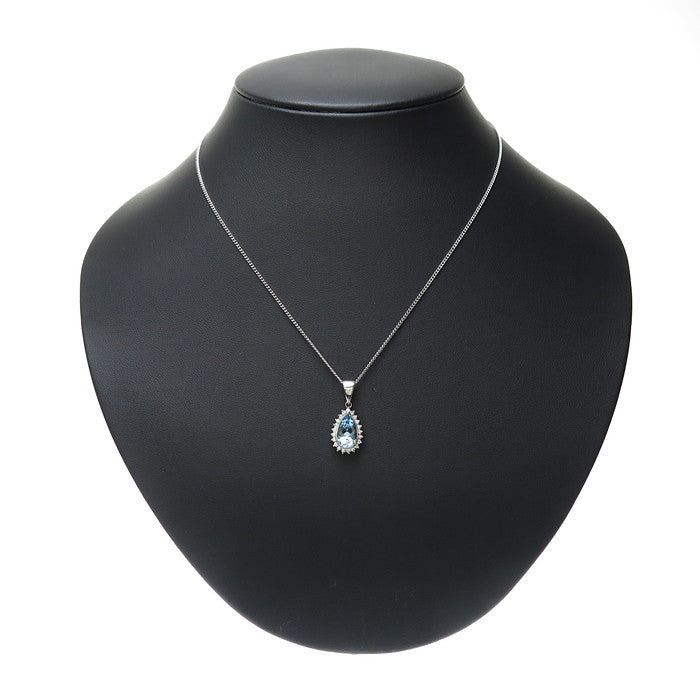 アクアマリン 1.99ct ダイヤモンド 計0.28ct ペンダントトップ Pt900