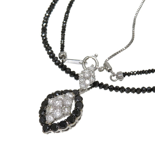 ブラックダイヤモンド(チェーン部分) 計12.0ct ダイヤモンド(トップ部分/ブラック含む) 計2.00ct ネックレス K18WGホワイトゴールド 18金 7.7g 45cm レディース
【中古】【真子質店】【NN】




【YKI】
