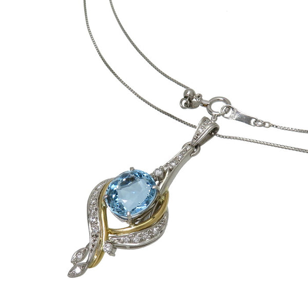 サンタマリアアクアマリン 3.16ct ダイヤモンド 計0.20ct ネックレス Pt900プラチナ/K18ゴールド 18金/Pt850プラチナ 7.9g 45cm レディース
【中古】【真子質店】【NN】




【MiMix】