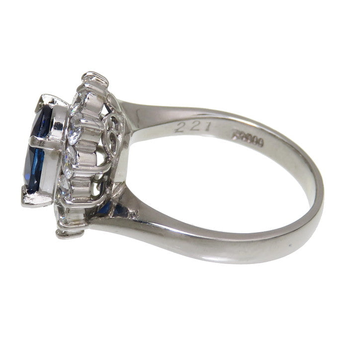 12号 サファイア 2.21ct ダイヤモンド 計0.94ct リング・指輪 Pt900 