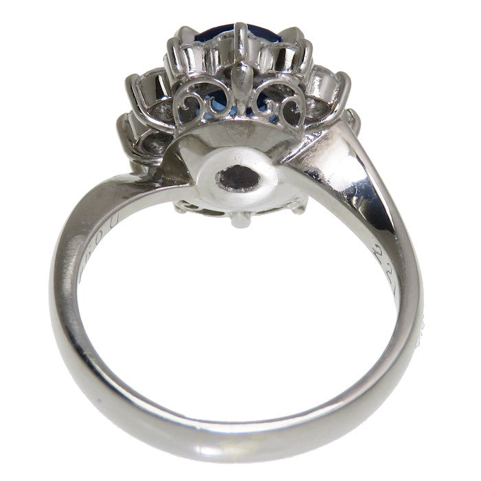 12号 サファイア 2.21ct ダイヤモンド 計0.94ct リング・指輪 Pt900 
