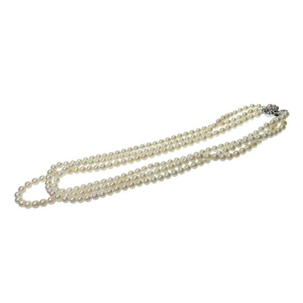 3連 アコヤ真珠 5.0～6.0mm ネックレス シルバー 55.1g 最短41cm レディース
【中古】【真子質店】【NN】




【MoMox】
