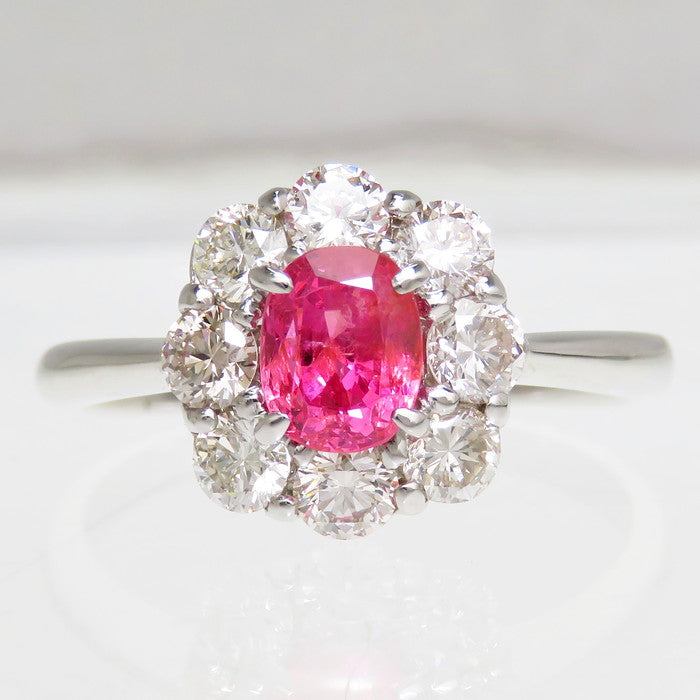13号 ピンクスピネル 0.85ct ダイヤモンド 計0.84ct リング・指輪 
