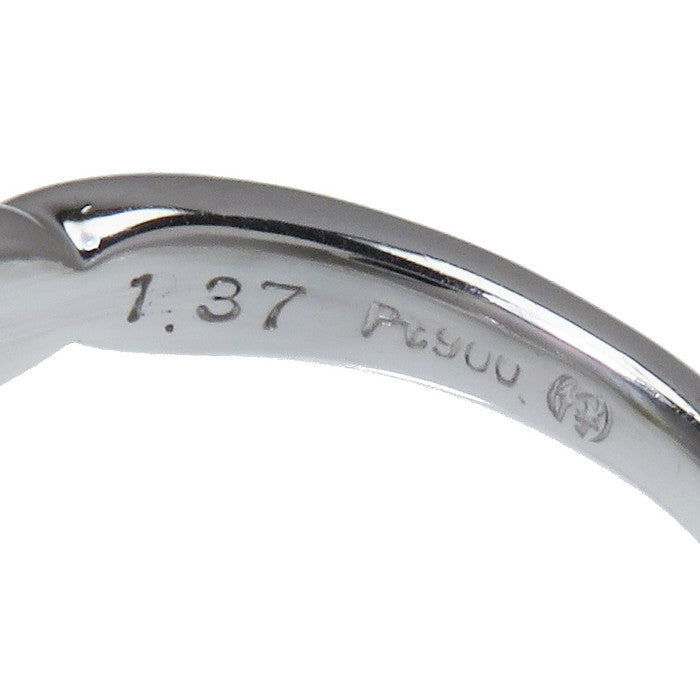 10号 クリソベリルキャッツアイ 1.37ct ダイヤモンド 計0.48ct リング