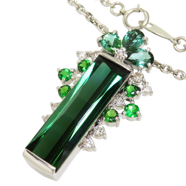 グリーントルマリン 8.17/計1.16ct グリーングロッシュラーガーネット 計0.68ct ダイヤモンド 計0.33ct ネックレス Pt900プラチナ/Pt850プラチナ 18.2g 41cm レディース
【中古】【真子質店】【NN】




【IIMoMo】