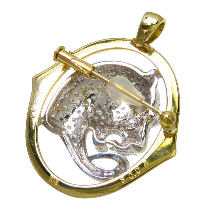 パンサー サファイア 0.06ct ダイヤモンド 計0.91ct ブローチ K18WGホワイトゴールド 18金/K18YGイエローゴールド 18金 11.2g レディース
【中古】【真子質店】【NN】




【IxMoY】