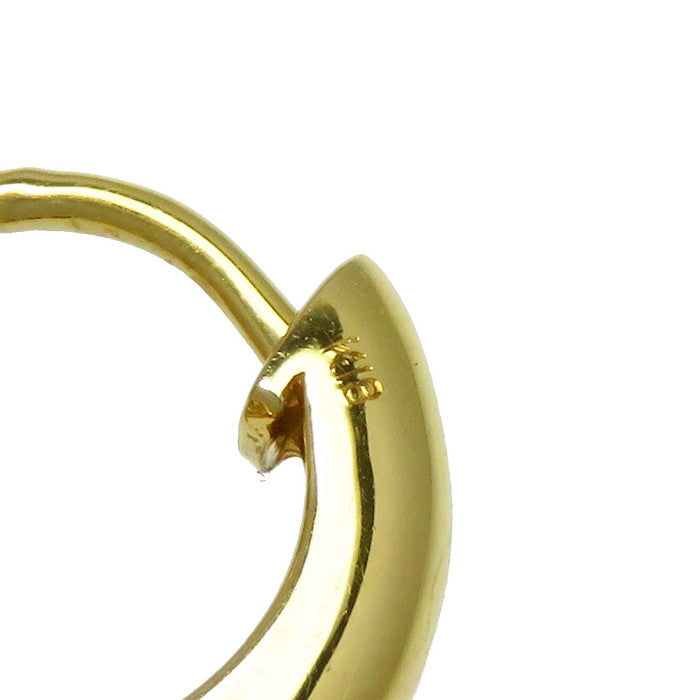 フープ ダイヤモンド 計0.15×2ct ピアス K18ゴールド 18金 3.4g 