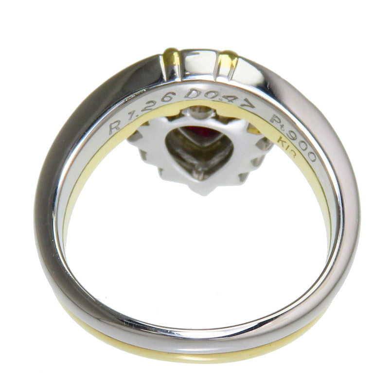K18/Pt900 ルビー・ダイヤモンド 指輪 品番r21-13