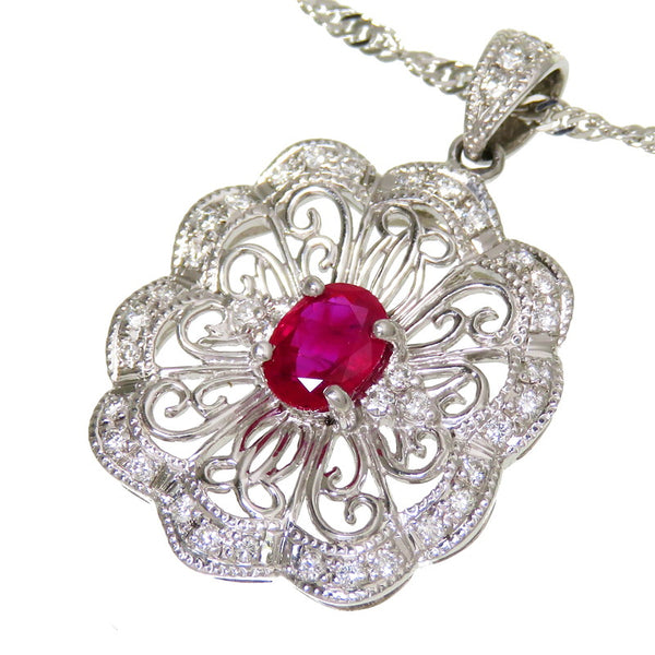 ★★最終特価品 ルビー 1.04ct ダイヤモンド 計0.35ct ネックレス Pt900プラチナ/Pt850プラチナ 11.2g 45cm レディース
【中古】【真子質店】【NN】




【ITMiK】