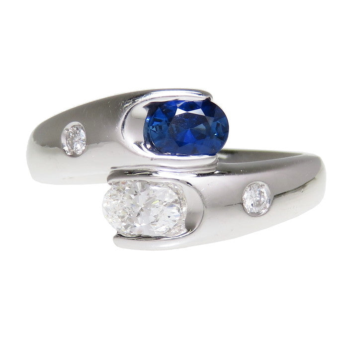 11.5号 サファイア 0.39ct ダイヤモンド 0.30/計0.05ct リング・指輪