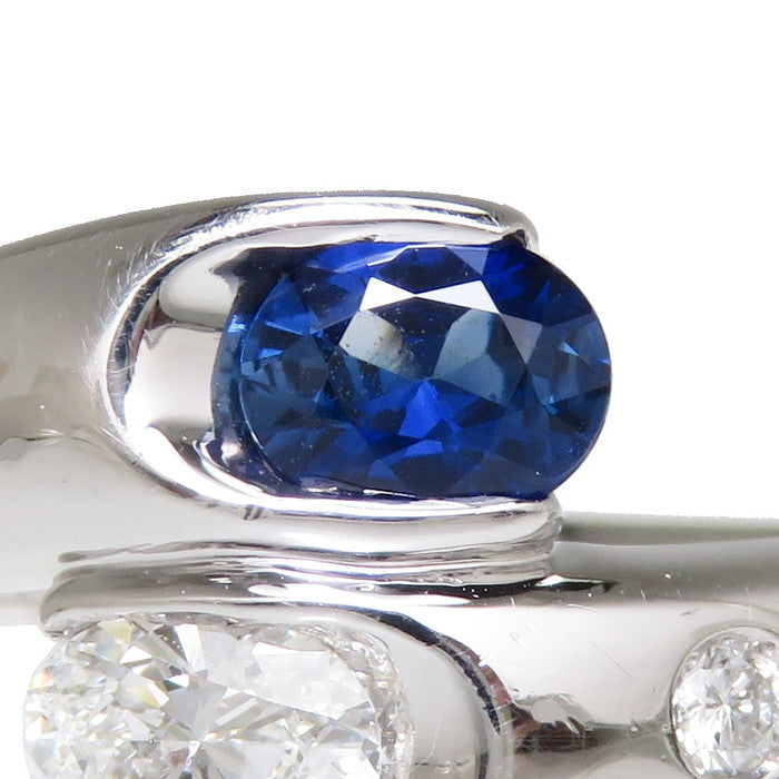 11.5号 サファイア 0.39ct ダイヤモンド 0.30/計0.05ct リング・指輪 