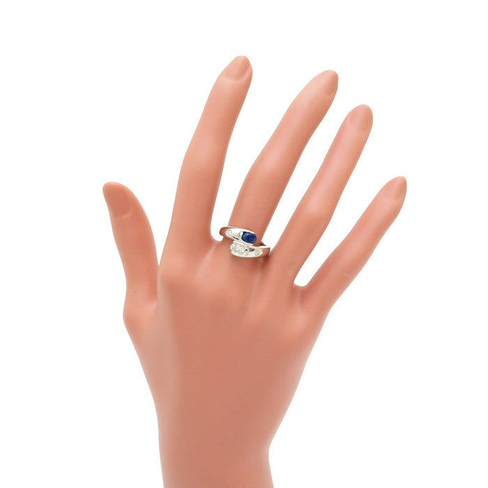 11.5号 サファイア 0.39ct ダイヤモンド 0.30/計0.05ct リング・指輪 