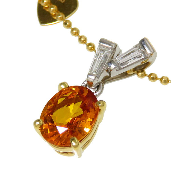 ★★最終特価品 ゴールデンサファイア 1.132ct ダイヤモンド 計0.12ct ネックレス K18ゴールド 18金/Pt900プラチナ 3.8g 45.5cm レディース
【中古】【真子質店】【NN】




【MoMiMa】