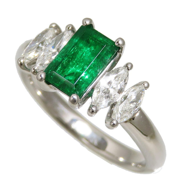 12号 コロンビア産 エメラルド 1.12ct ダイヤモンド 計0.60ct リング 