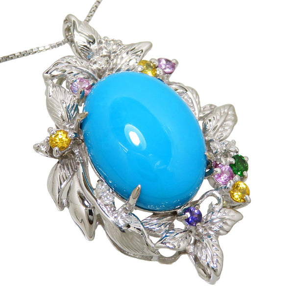 トルコ石/ターコイズ 14.10ct ピンクサファイア/イエローサファイア/サファイア 計1.04ct ダイヤモンド 計0.13ct ネックレス K18WGホワイトゴールド 18金 13.6g 45cm レディース
【中古】【真子質店】【NN】




【MiMaY】