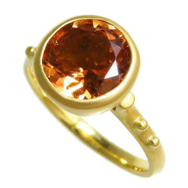 12号 艶消し トルマリン リング・指輪 K18ゴールド 18金 3.8g